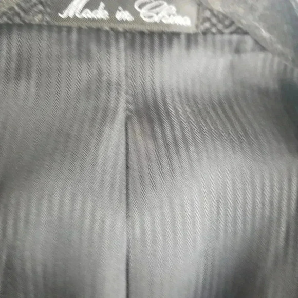 Men's Black Sports Herringbone Corduroy Career Office Blazer Sz 44L - Picture 4 of 11